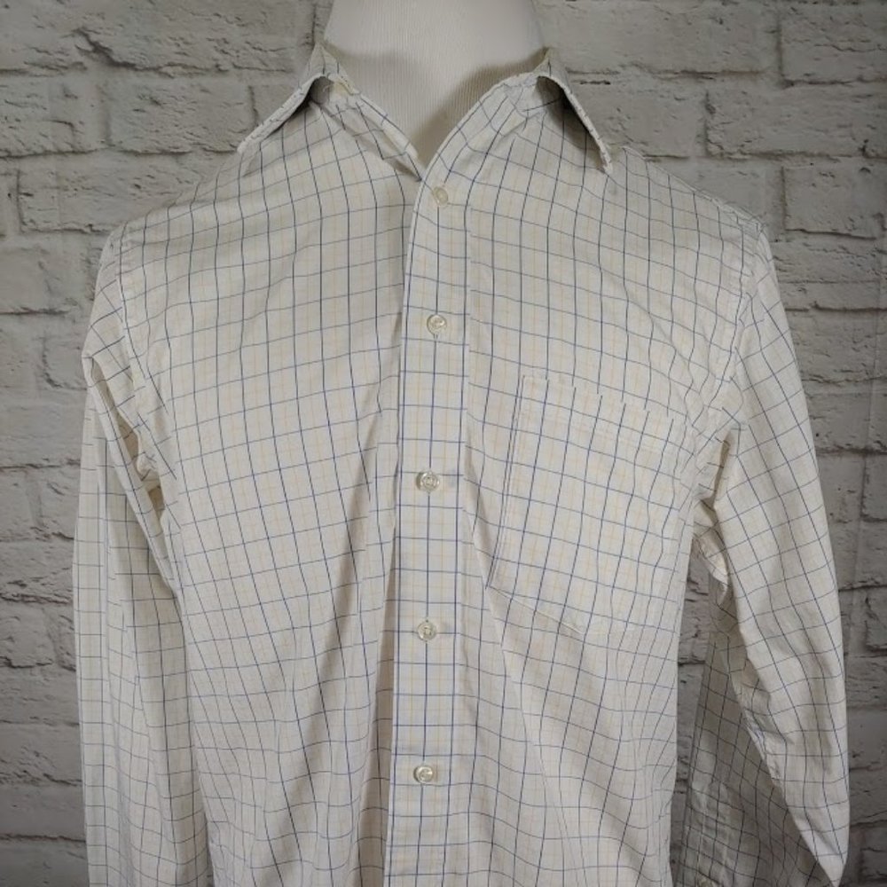 Donald Trump Non Iron Button Dwn White Check Shirt